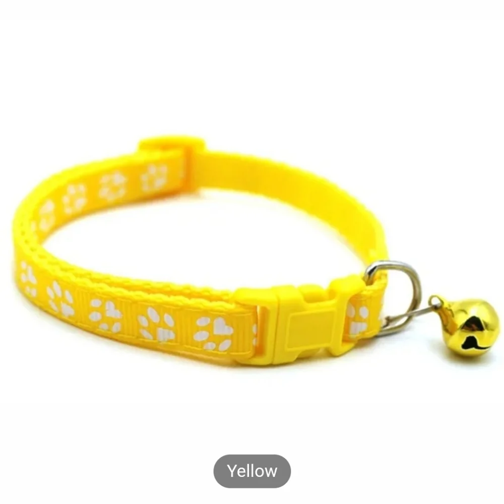5/$20 or 3/$15 🐱🐾🐶 Cat/Dog Adjustable Paw Print Collar w Matching Bell NWT